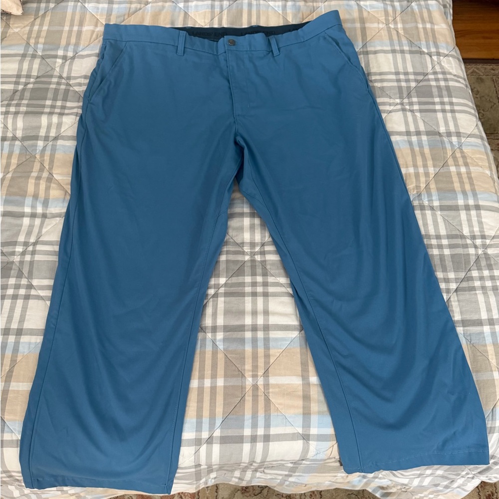 Lands' End Men's Teal-Blue Performance Chinos 46x30